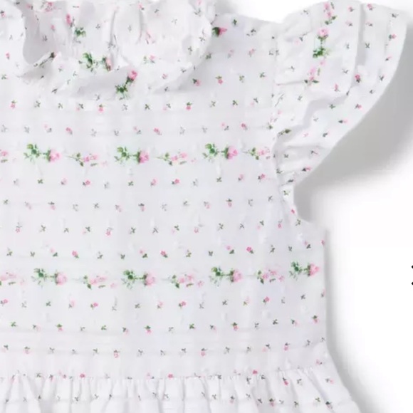Janie and Jack | FLORAL SWISS DOT DRESS - Picture 2 of 11